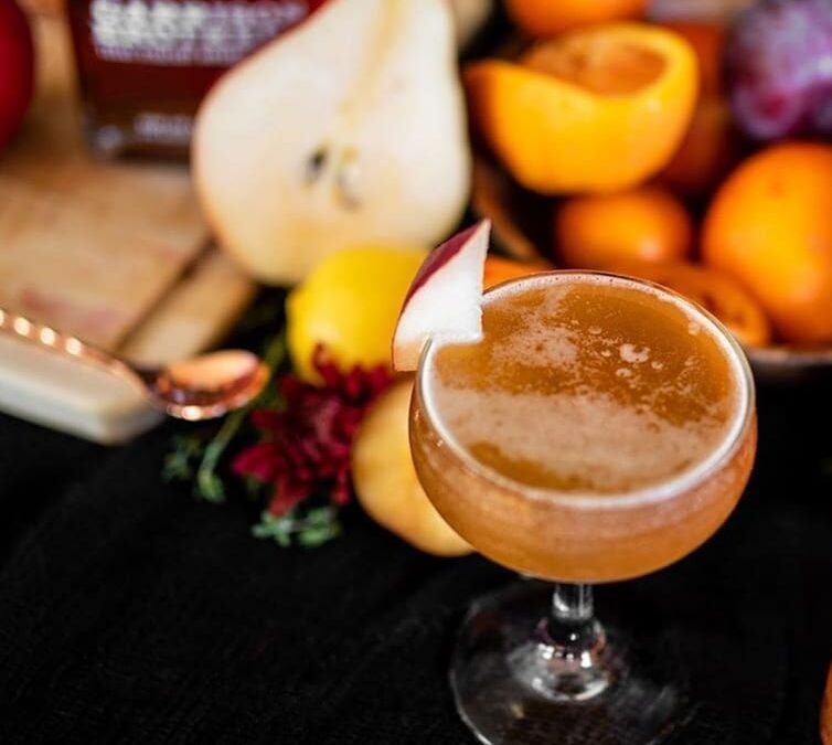 Bourbon Spiced Pear Cocktail